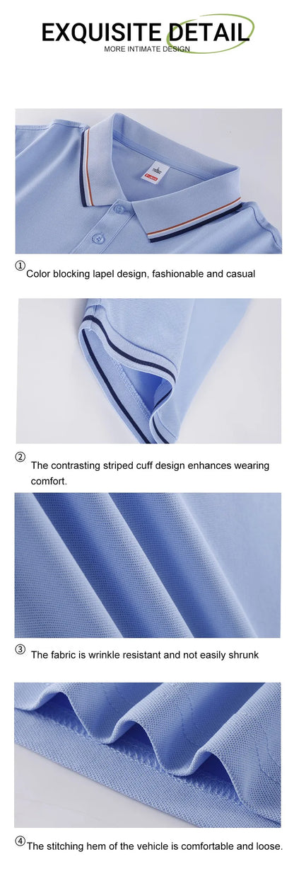 Women Stripe Polo Shirt - Summer Short Sleeve Polos | Soft Knit Top, Loose Fit