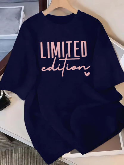 Plus Size Fashion Tee - Limited Edition Graphic Slogan Casual Summer Shirt