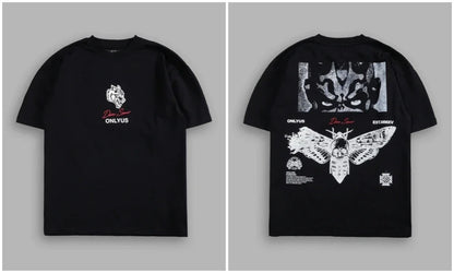 WOLVES CLUB STABILITY "PREMIUM" OVERSIZED TEE IN BLACK Summer Men's and Women's T-shirt Fashion Loose Printed Tops