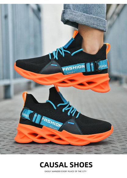 Sneakers Men Mesh Breathable Casual Men Shoes Unisex Light Soft Thick Sole Hole Couple Shoes Athletic Sneakers Women Shoes