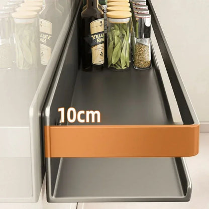 Multifunctional Wall-Mounted Spice Rack Kitchen Condiment Storage Shelf Holds Seasonings Tools Essential Kitchen Organizer Shelf