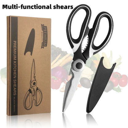 Multifunctional Stainless Steel Kitchen Scissors - Meat Fish and Bone Cutting Tool - ZOOMNSTORE