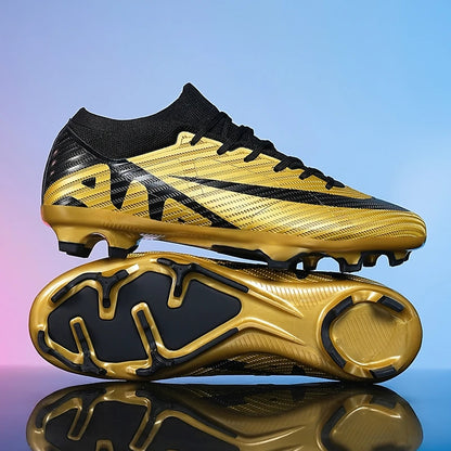 Men Soccer Shoes - Mid Top Football Cleats | Non Slip TPR Outsole Boots