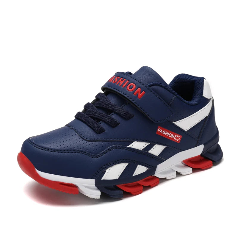 Kids Running Shoes - Lightweight Breathable Children Sneakers with Hook & Loop Closure