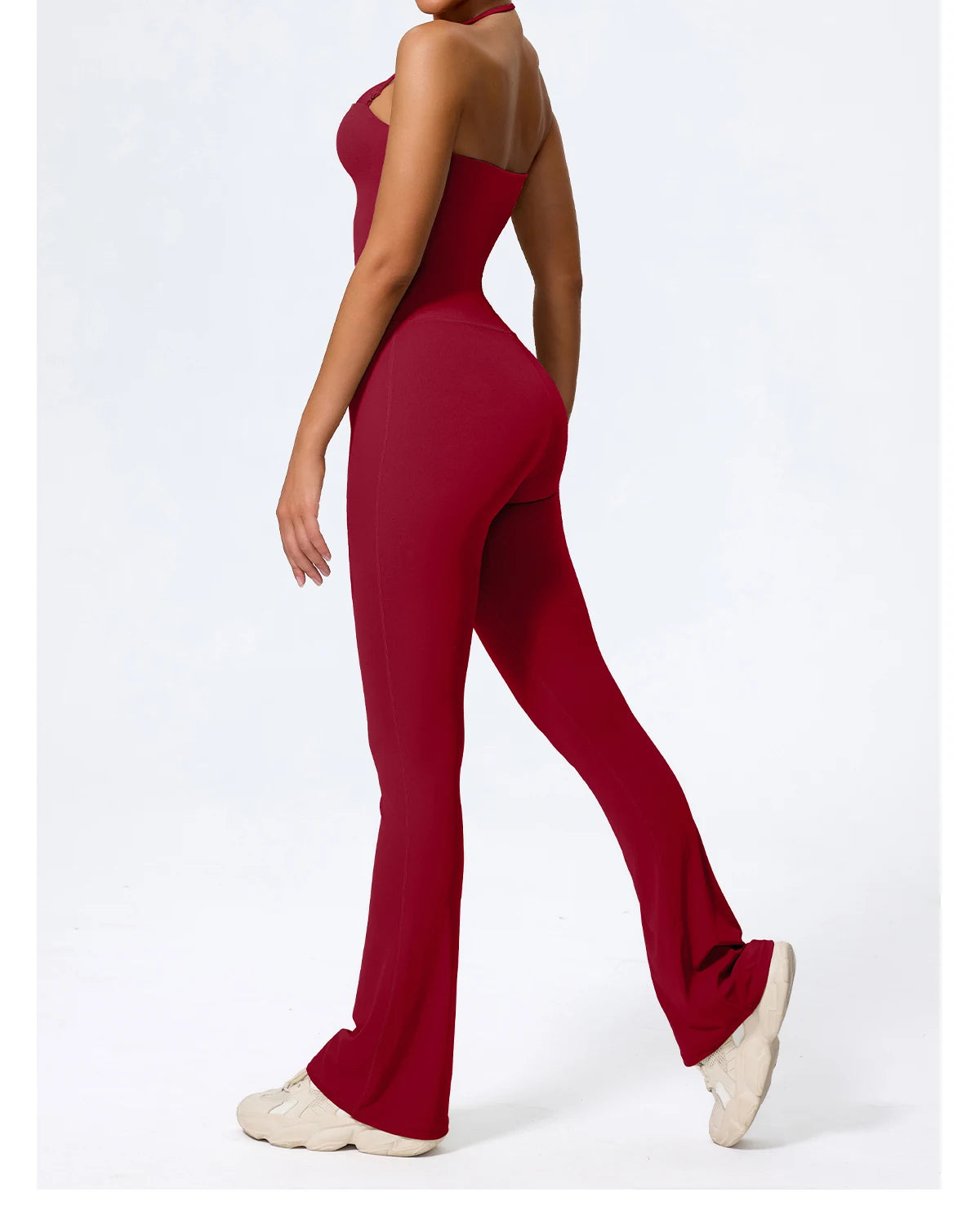 Women Yoga Jumpsuit - Sleeveless Quick Dry Workout Wear with Backless Sportswear Design