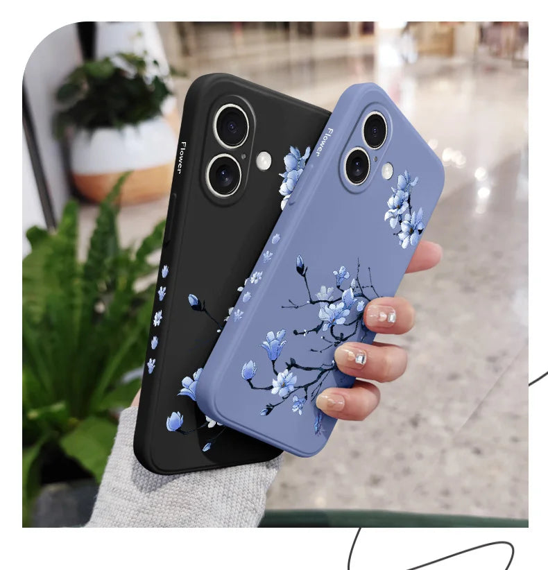 Blooming Orchid Phone Case For iPhone 17 17 Air 16 16e 15 14 13 12 11 Plus Pro Max Mini Silicone Cover