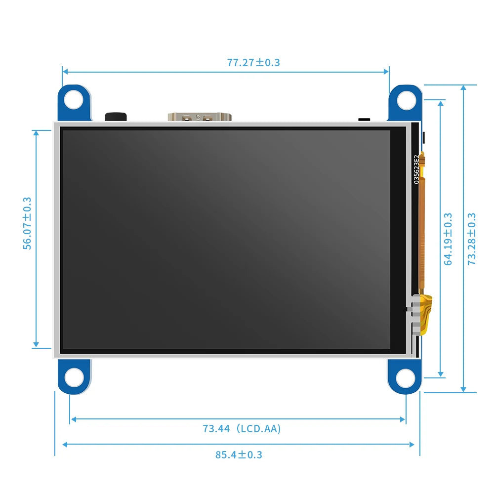 3.5 Inch LCD Monitor - Raspberry Pi Display With Resistive Touch Screen | 480x320 Pixel