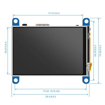 3.5 Inch LCD Monitor - Raspberry Pi Display With Resistive Touch Screen | 480x320 Pixel