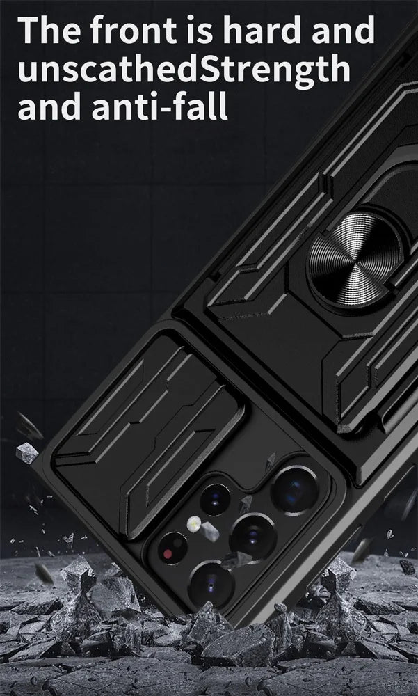 Case For Samsung Galaxy S26 S25 S24 S23 S20 S21 S22 Ultra Plus FE Note 20 Ultra Cover Grade Card Slot Armor Fundas Coque