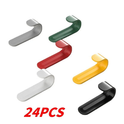 Wall Organizer Hook - 6pcs Multi Hook Hanger for Keys, Towels & Robes | Adhesive, No Punch