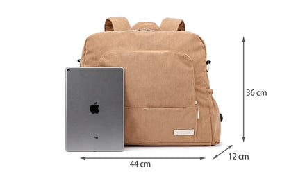 Soboba Large Capacity Diaper Backpack for Mom with Soft Corduroy Fabric and Convenient Design