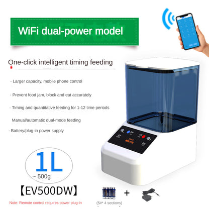 EVNICE automatic fish feeder WIFI Koi Rohan arowana feeder large capacity of 04L/1L/2L/timed, quantitative and precise feeding