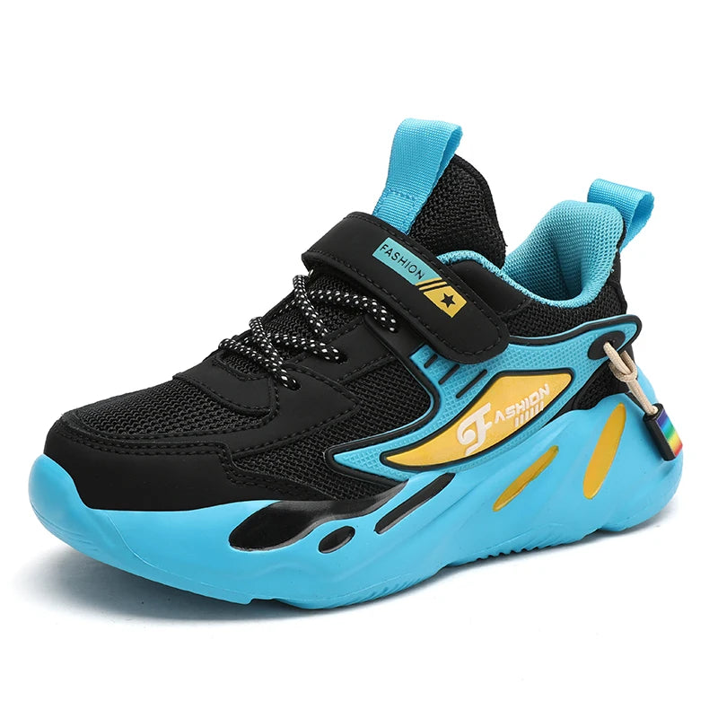 Big Kids Running Shoes Breathable Mesh with EVA Cushion - Non-Slip Rubber Sole Lightweight for School Sports