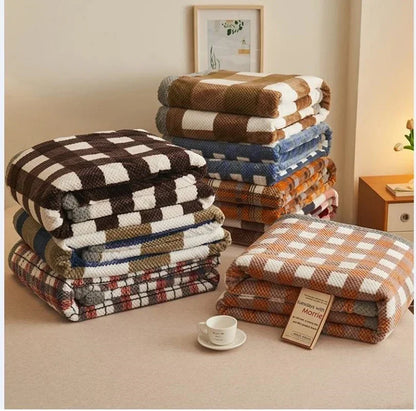 Soft Chenille Knit Throw Blanket - Handmade Machine Washable Cozy for Couch  Bed - ZOOMNSTORE