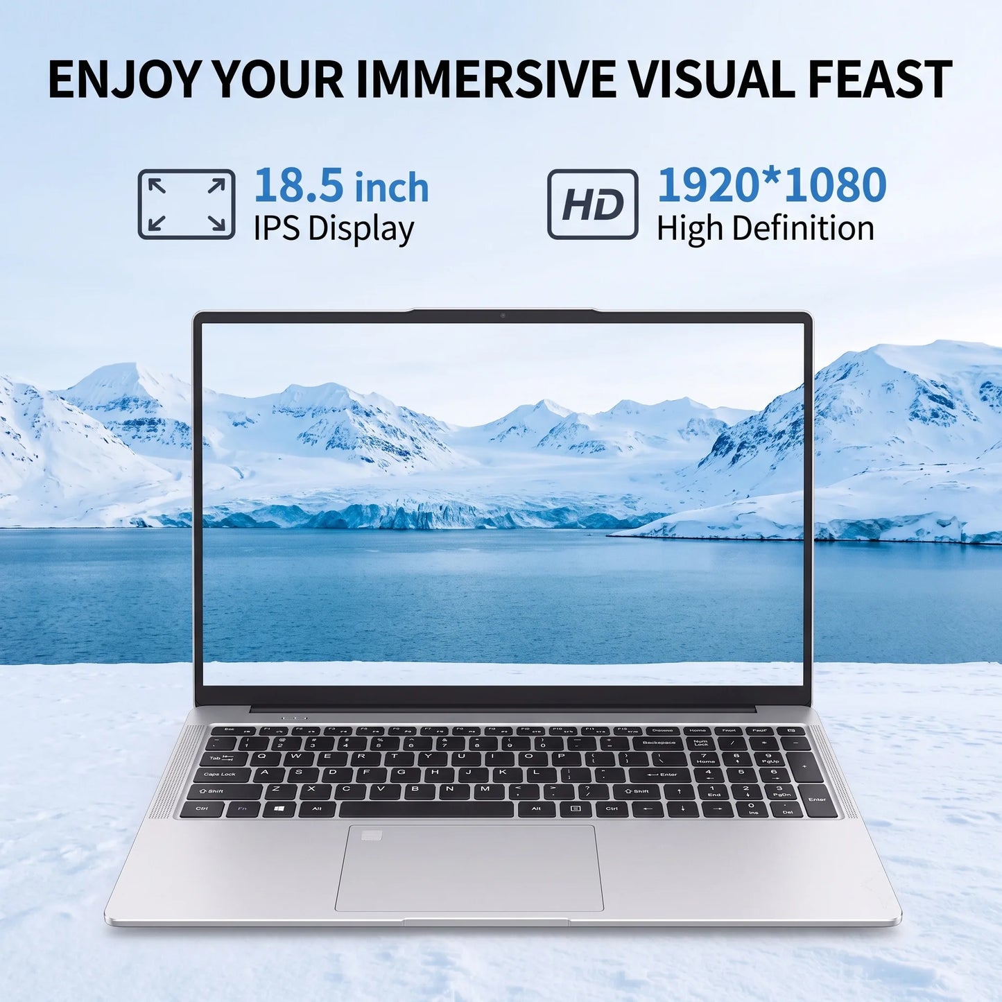 New 18.5" Gaming Laptop Intel Core i5 Processors 16GB 2TB SSD 10000mAh Backlit Keyboard Fingerprint Business Study PC Computer