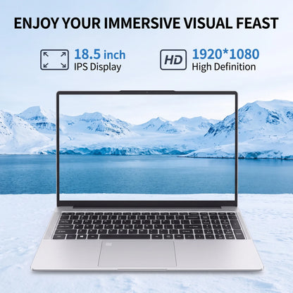 New 18.5" Gaming Laptop Intel Core i5 Processors 16GB 2TB SSD 10000mAh Backlit Keyboard Fingerprint Business Study PC Computer