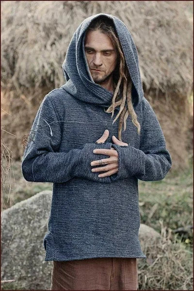 New Men's Fashion Thermal Long Sleeve Sweater Hoodies Vintage Hoodie Men