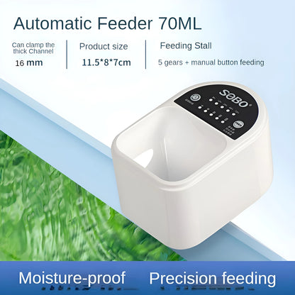 Fish feeder/automatic fish tank feeder/5-speed feed -5-speed timed feeding/feeding small fish, turtles, and goldfish