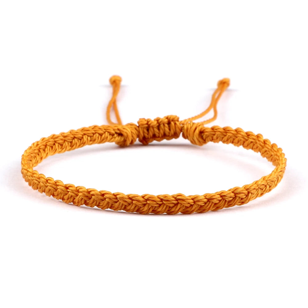 Handmade Braided Bracelets - Adjustable Waxed Thread Charm Jewelry for Men  Women