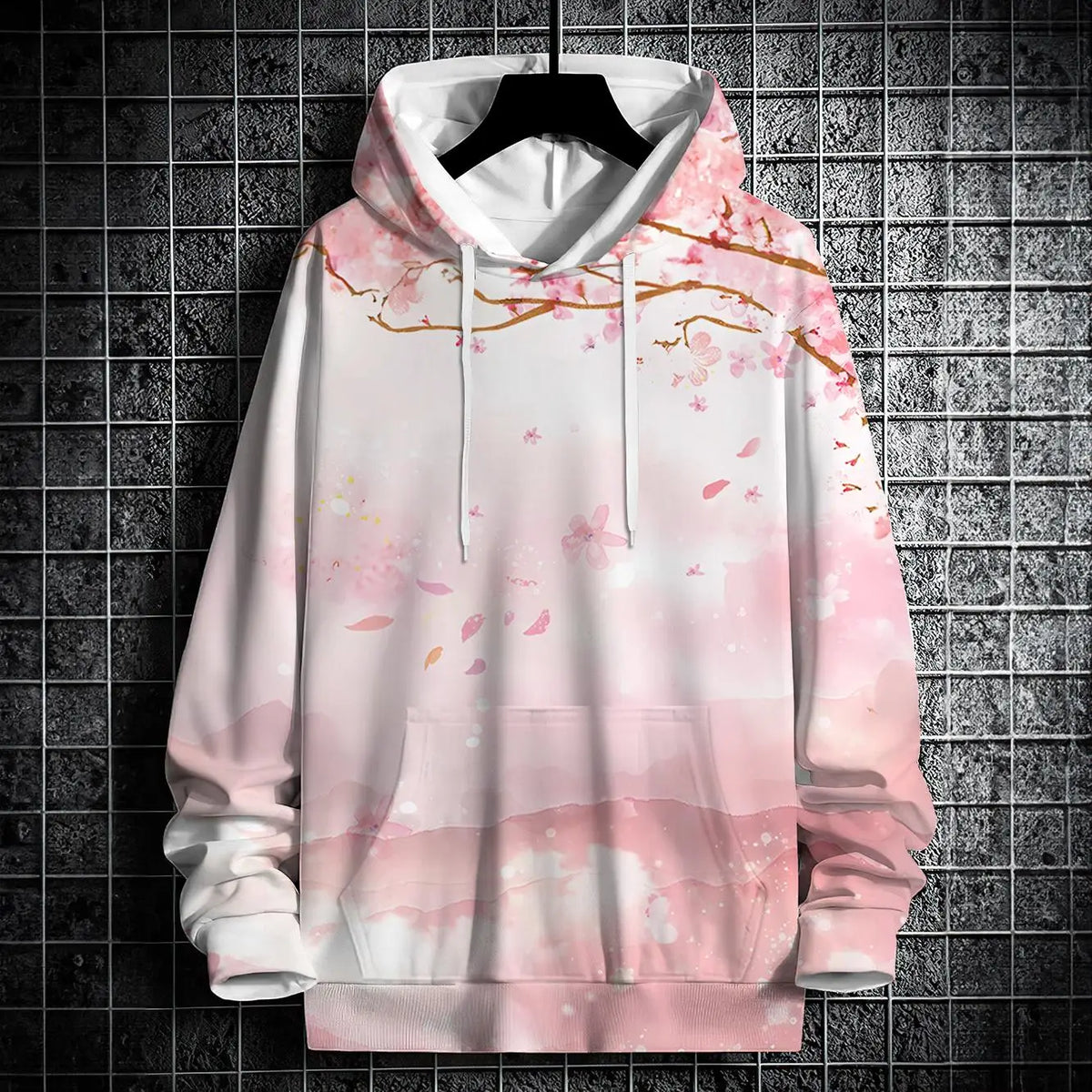 Autumn Hoodies For Men 3d Landscape Ink Print Street Designer Long Sleeved Loose Oversized Pullover Fall Fashion Men's Clothing