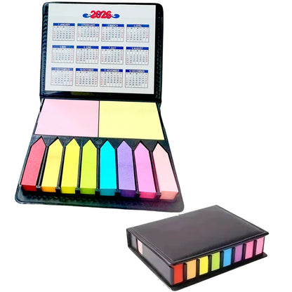 2026 New 1 Set of Colorful Convenience Stickers Organization Multi-Color Stickers Set Leather Packaging Box Calendar