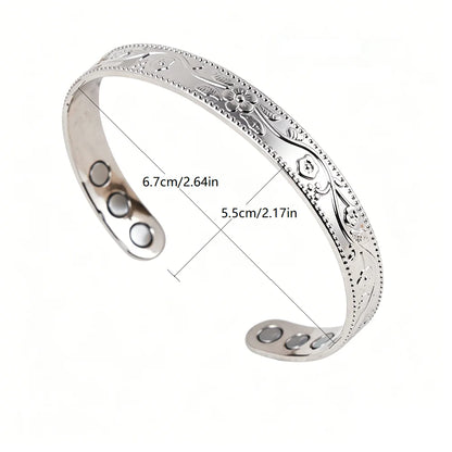 Viking Tree of Life Celtic Knot Zinc Alloy Magnetic Bracelet Ring Set Open Cuff Vintage Healing Jewelry for Men Women