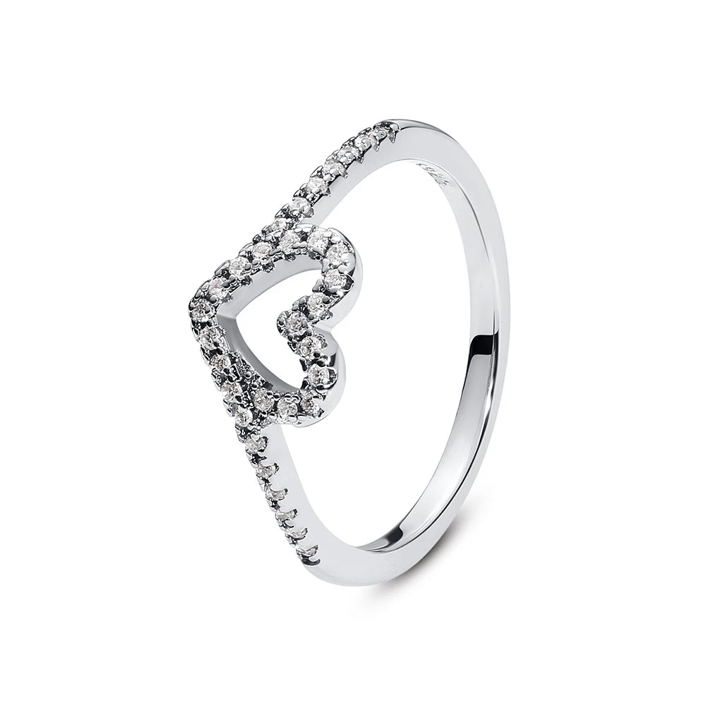 Sterling Silver Rings - 925 Silver Jewelry With Cubic Zirconia & Pave Setting