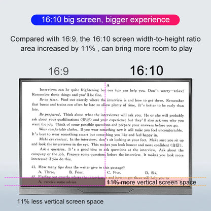 16inch Portable Monitor - USB C Portable Display | IPS Panel Slim Travel Monitor