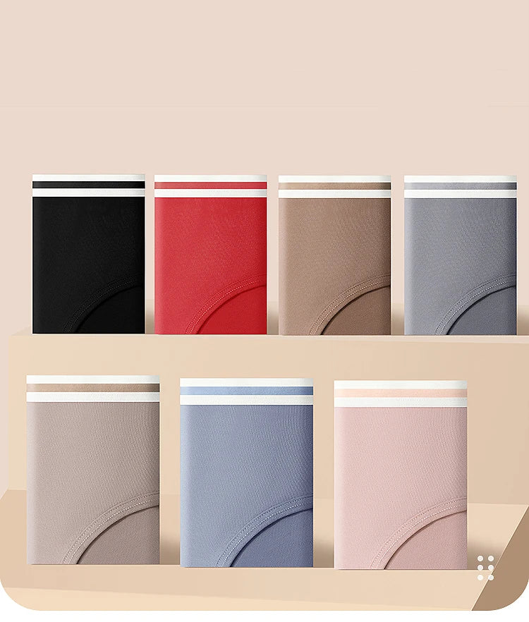 7PCS/Set Cotton Women Panties Breathable Underwear Week Pants Girls Briefs Solid Panty Underpants Sexy Low Waist Female Lingerie