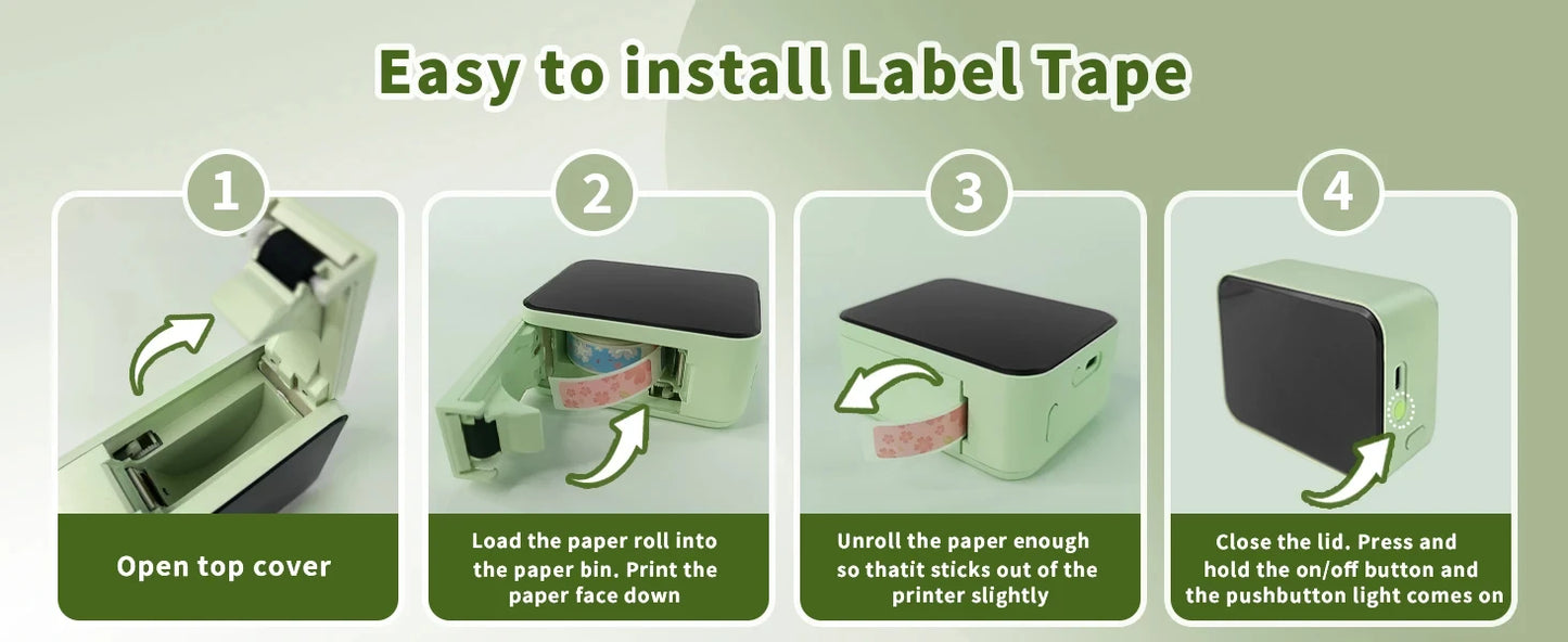 Marklife P15 Portable Thermal Printer Mini Label Printer Maker Inkless Self-adhesive Printing Machine Sticker Labeling Machine