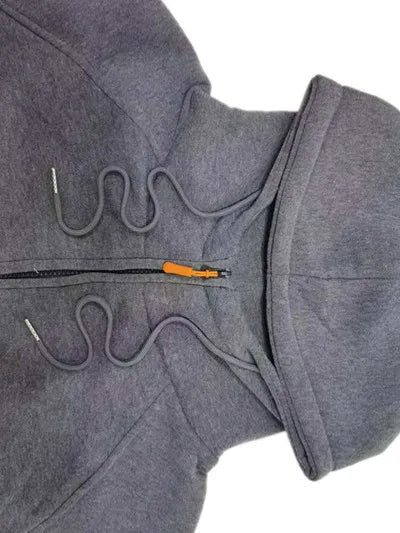 2025 New Men's Keep Warm Hoodie Streetwear Jacket Long Sleeve Sweatshirts Zipper Hooded Pullover Male Running Hooded Sweatshirt