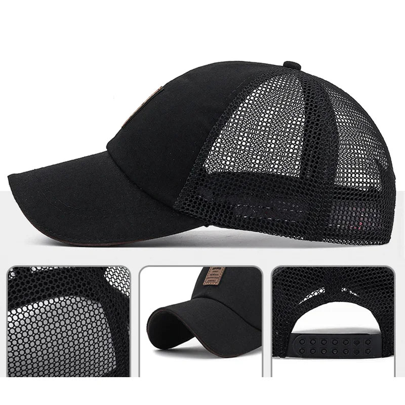 Mesh Baseball Cap – Unisex Quick-Dry Sports Snapback