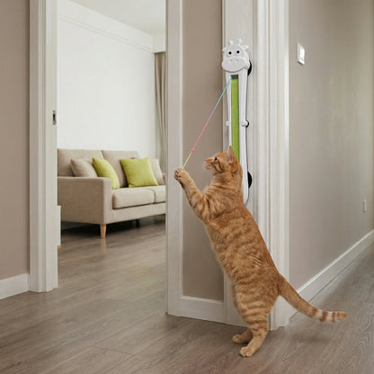 Fully automatic giraffe cat teasing machine, automatically tightens and throws ropes, allowing cats to relax and relieve boredom