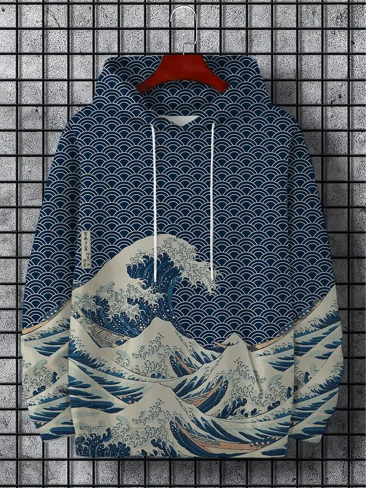 New Autumn And Winter Men's 3D Print Hoodies Japanese Harajuku Fashion Casual Sports Hooded Anime Beast Pattern Man Hoodie
