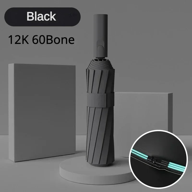 Stormproof Windproof Automatic Folding Rain Umbrella for Men, Large Strong Reinforced 288 Bone, Sun UV UPF50+ Parasol