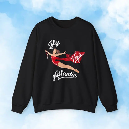 Fly Atlantic Princess Diana Sweatshirt Retro 80s Sporty Crewneck Winter Clothes Women Aesthetic Sweaters Casual Long Sleeve Tops