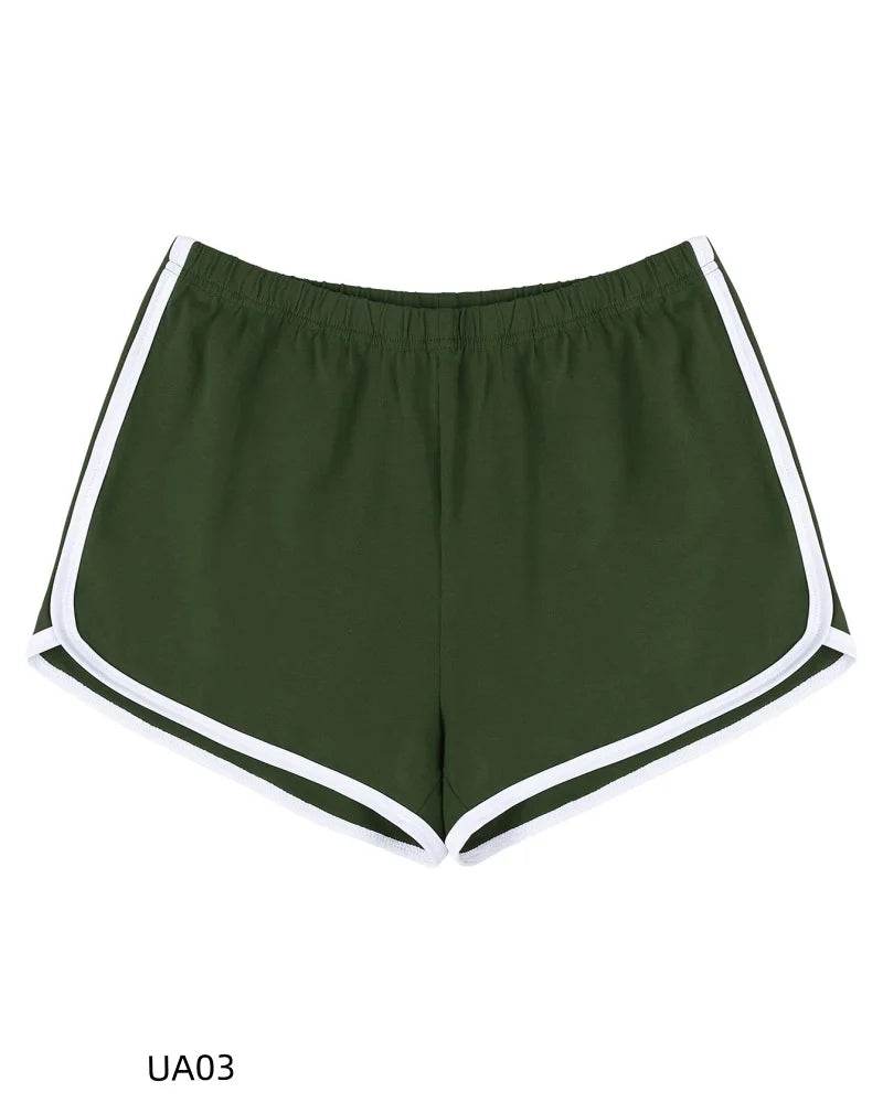 Summer Women's Casual Solid Cotton Shorts Yoga Gym Workout Fitness Pants Loose Student Comprehensive Training Short