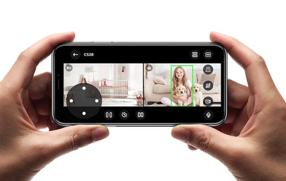 ZOSI C528 6MP/4MP HD Dual-Lens Indoor WiFi Security Camera Plug-in 360° Views Pan/Tilt Home Surveillance Baby/Pet Dog Monitor