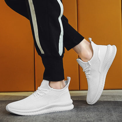 Men Walking Shoes Fashionable Lightweight Outdoor Breathable Sports Flat Mesh Comfortable Casual Tennis Shoes for Men