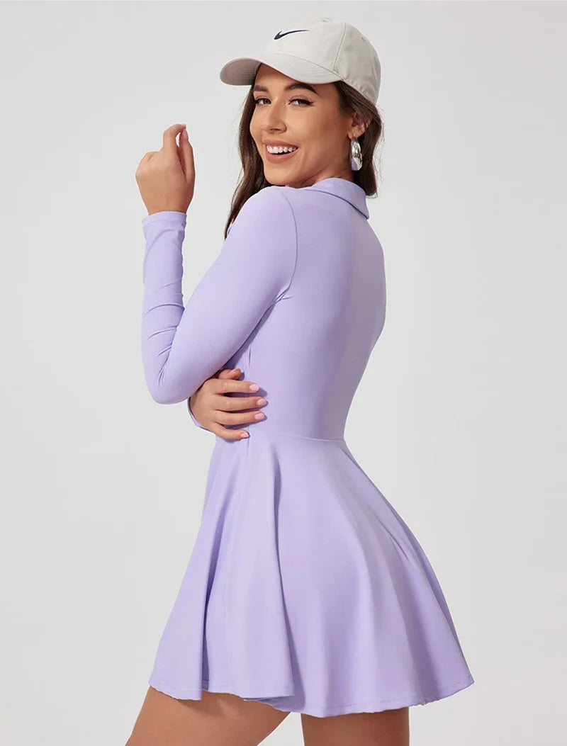Women's Sports Dress – Golf & Tennis Dress with Built-In Shorts