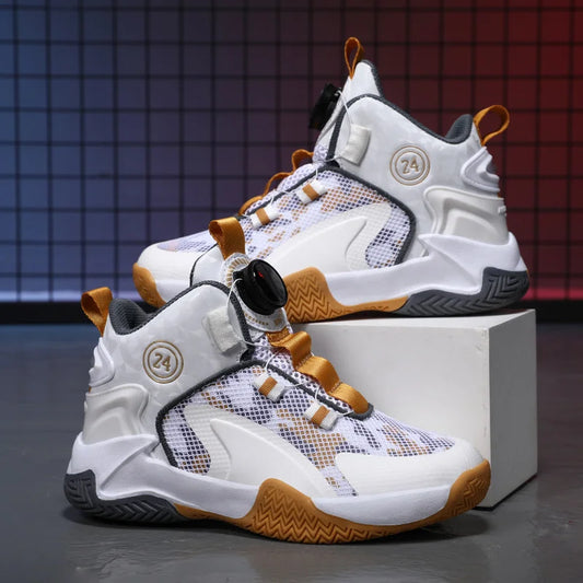 Kids Basketball Shoes - Boys Sneakers Non Slip Outdoor Sport Trainer Shoes