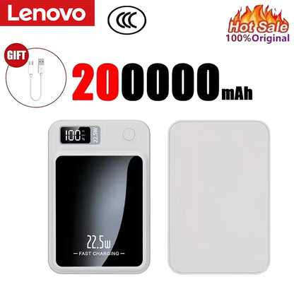 Lenovo 500000mAh Portable Magnetic Wireless Power Bank Fast Charger For Magsafe Auxiliary Battery For iphone Huawei Samsung 2027