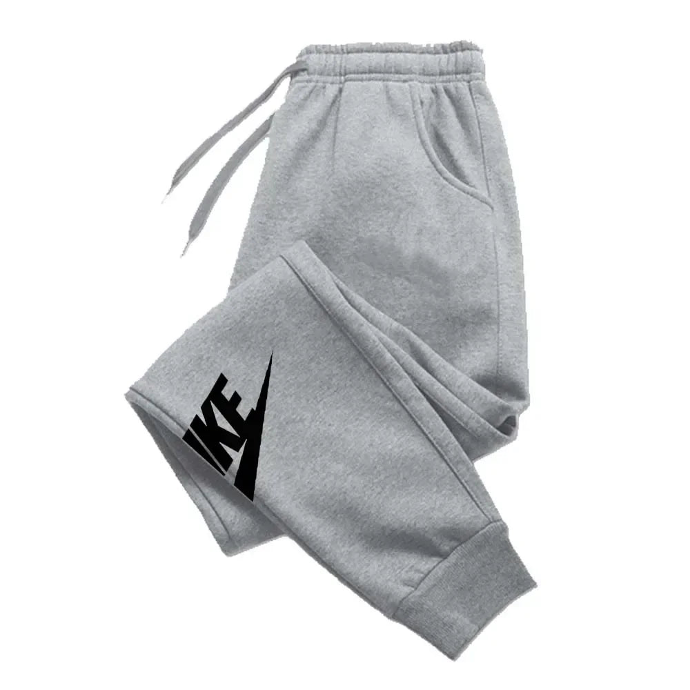 Men's printed pants, autumn and winter men's and women's running pants, sportswear and casual pants, fitness and gym sportswear