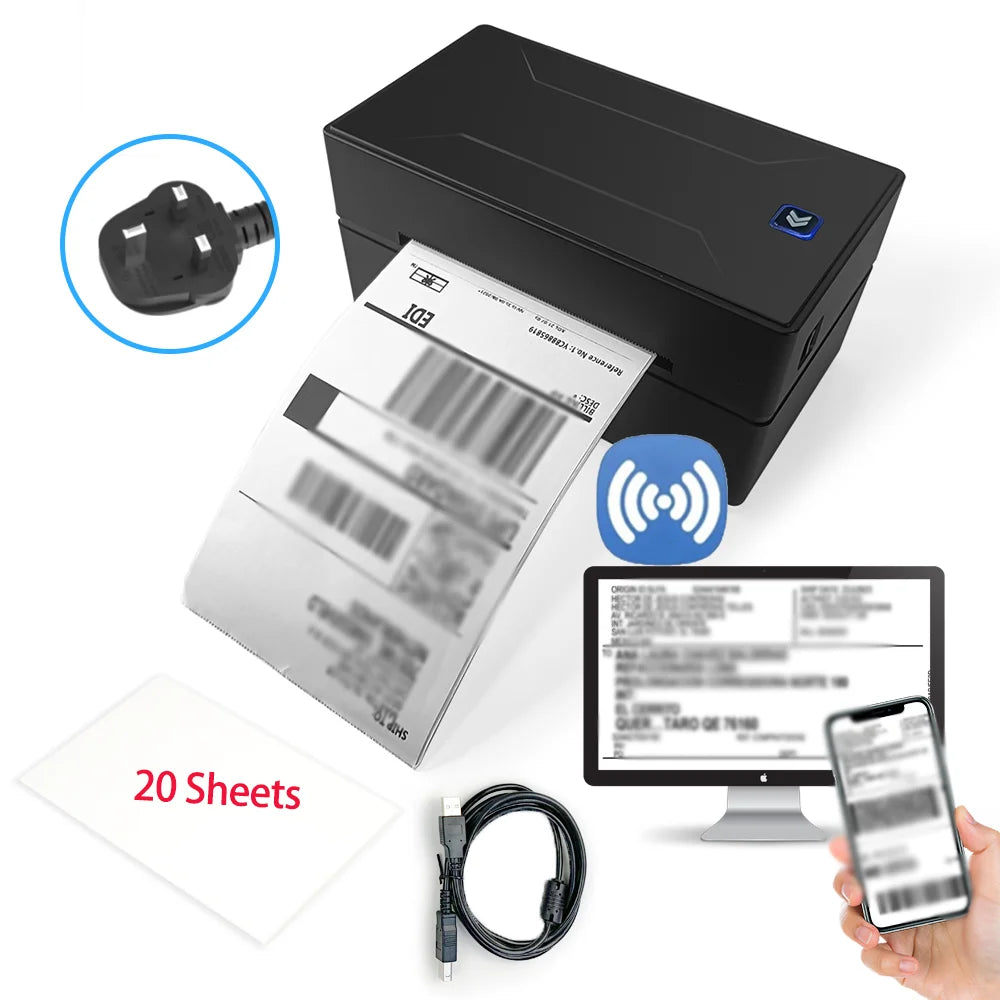 Marklife Thermal Printer D100 Portable Bluetooth Small Shipping Wireless 4X6inch Label Printer Support Android Mac iOS Windows