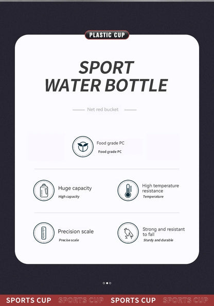 1L UP To 5L Large Capacity Bicycle Water Bottle Fitness BPA FREE Scale Drink Bottle for Men Gym Cycling Camping Water Bottle Cup