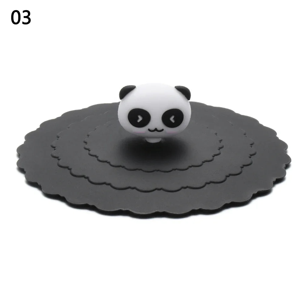 Silicone Cup Lids – Cute 10cm Leakproof Heat-Resistant Mug Covers