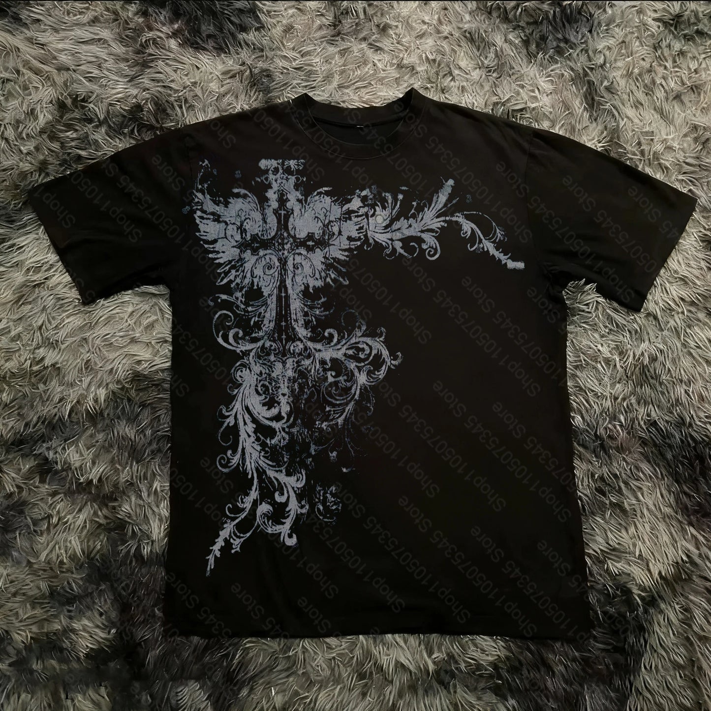 Summer Classic Y2K Gothic Style T-shirt Print Oversized T Shirt High Street Shirts Round Neck Cotton Tops Mens Women T Shirt Tee