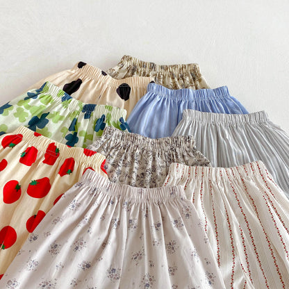 Casual Loose Trousers Full Print Pants Outer Wear New Design Pants Boys And Girls Lovely Versatile Trousers  Summer Clothes