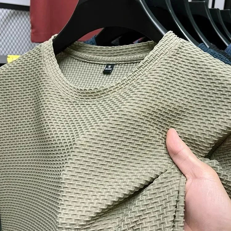 Men's Ice-Silk Mesh T-Shirt – Cool Breathable Summer Top