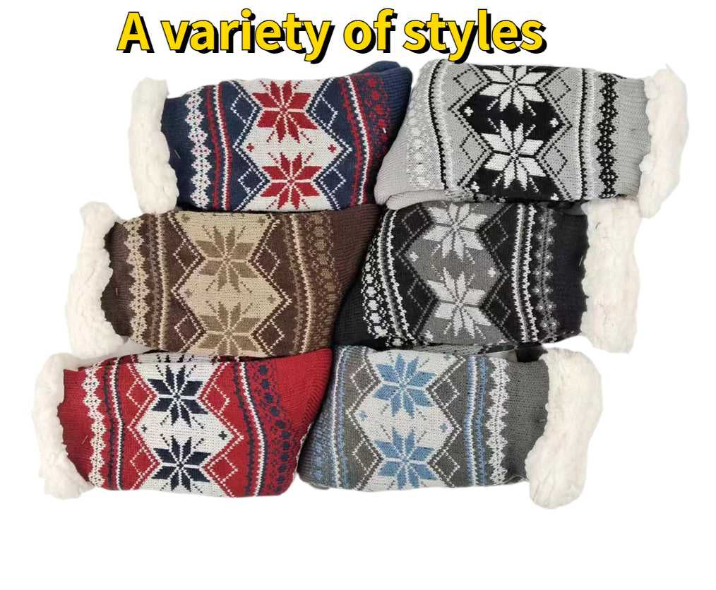 Mens Fluffy Thermal Winter Socks - Soft Non-Slip Fuzzy Floor Socks - ZOOMNSTORE